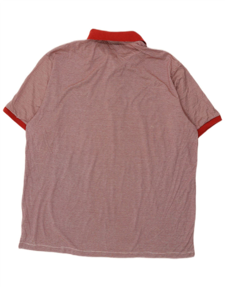Carrera Mens Polo Shirt 3XL Red Striped Cotton