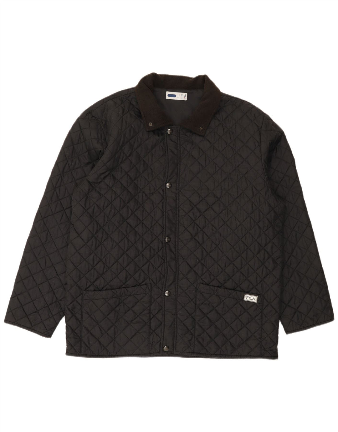 Fila Mens Quilted Jacket IT 56 3XL Black Polyamide