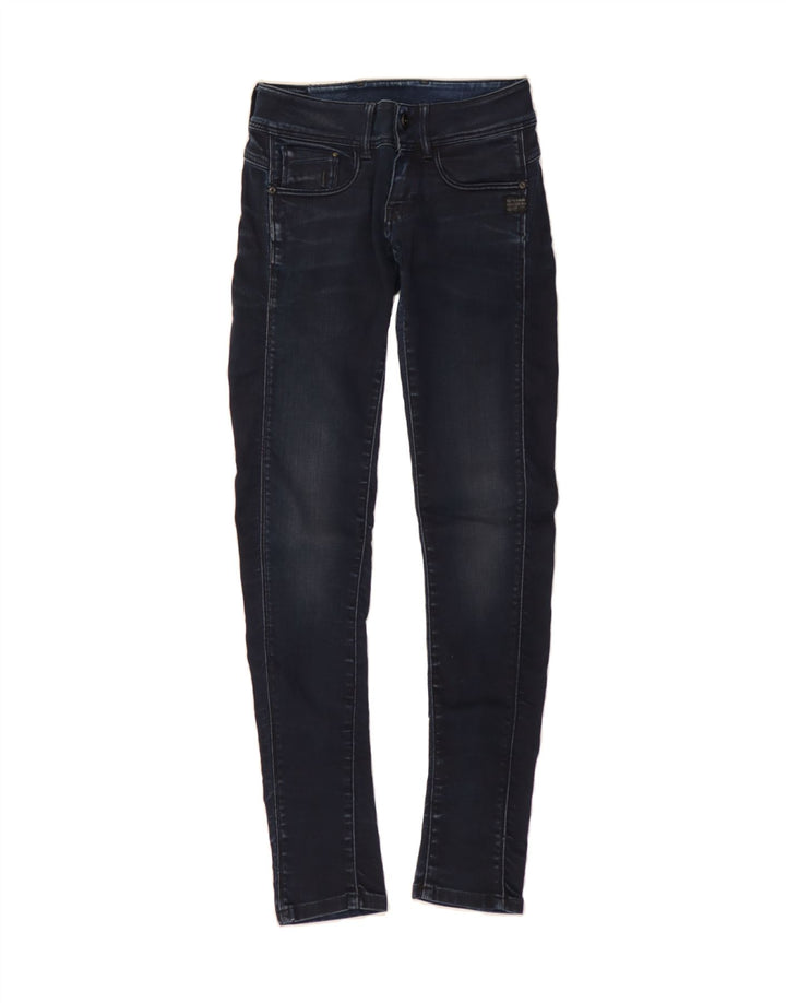 G-STAR Womens Skinny Jeans W25 L32 Navy Blue Polyester Vintage G-Star and Second-Hand G-Star from Messina Hembry 