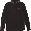 UNDER ARMOUR Mens Cold Gear Button Neck Sweatshirt Jumper Small Black Vintage Under Armour and Second-Hand Under Armour from Messina Hembry 