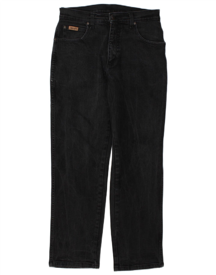 Wrangler Dame Texas Stretch Straight Jeans W32 L30 Grå Bomuld