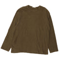 Marks & Spencer Mens Top Long Sleeve 2XL Khaki Cotton