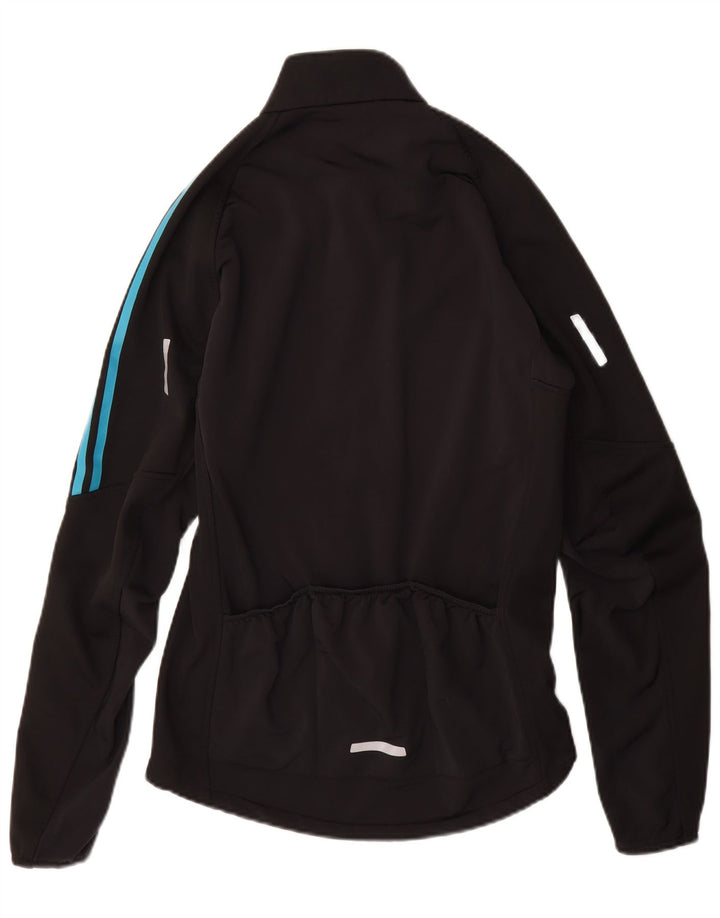 Adidas Mens Tracksuit Top Jacket Small Black Polyester