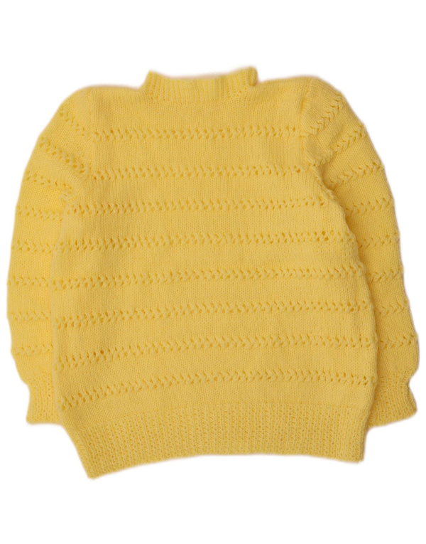 Vintage Womens Turtle Neck Jumper Sweater UK 14 Large Yellow