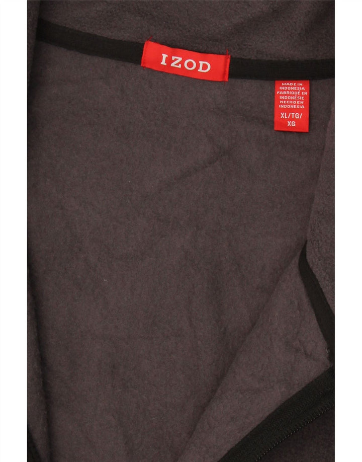 IZOD Mens Fleece Gilet UK 42 XL Grey Polyester Vintage Izod and Second-Hand Izod from Messina Hembry 