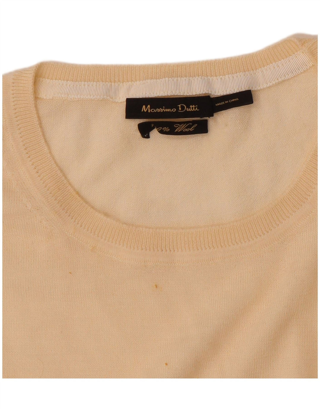 Maglione maglione girocollo da donna Massimo Dutti UK 12 Lana beige medio