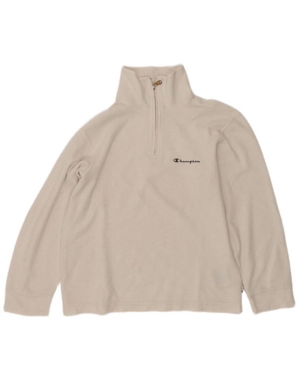 Champion Fleece-Sweatshirt für Mädchen mit Reißverschluss, 11–12 Jahre, Größe L, Weiß