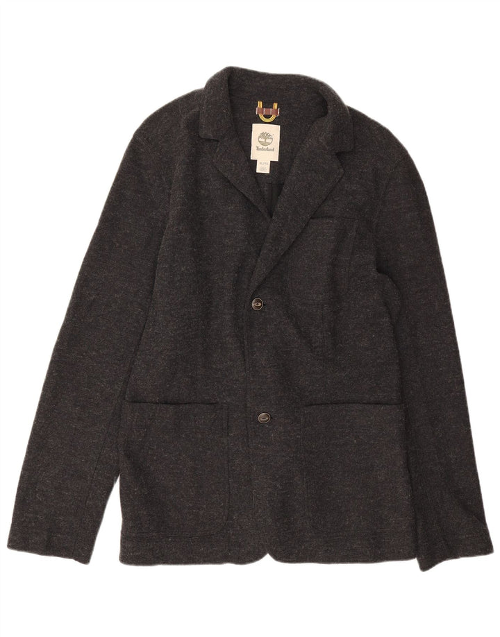 Timberland Chaqueta tipo blazer de 2 botones para hombre UK 42 XL Poliéster gris
