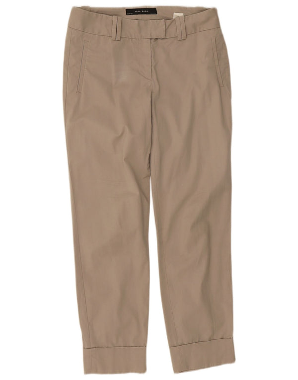 Damskie spodnie chino Zara Slim Fit EU 36 XS W26 L27 Beżowa bawełna