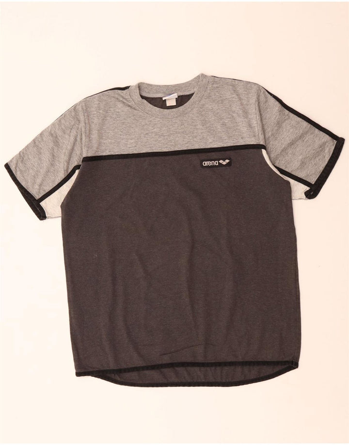 ARENA Herre T-shirt Top Medium Grey Colourblock Bomuld