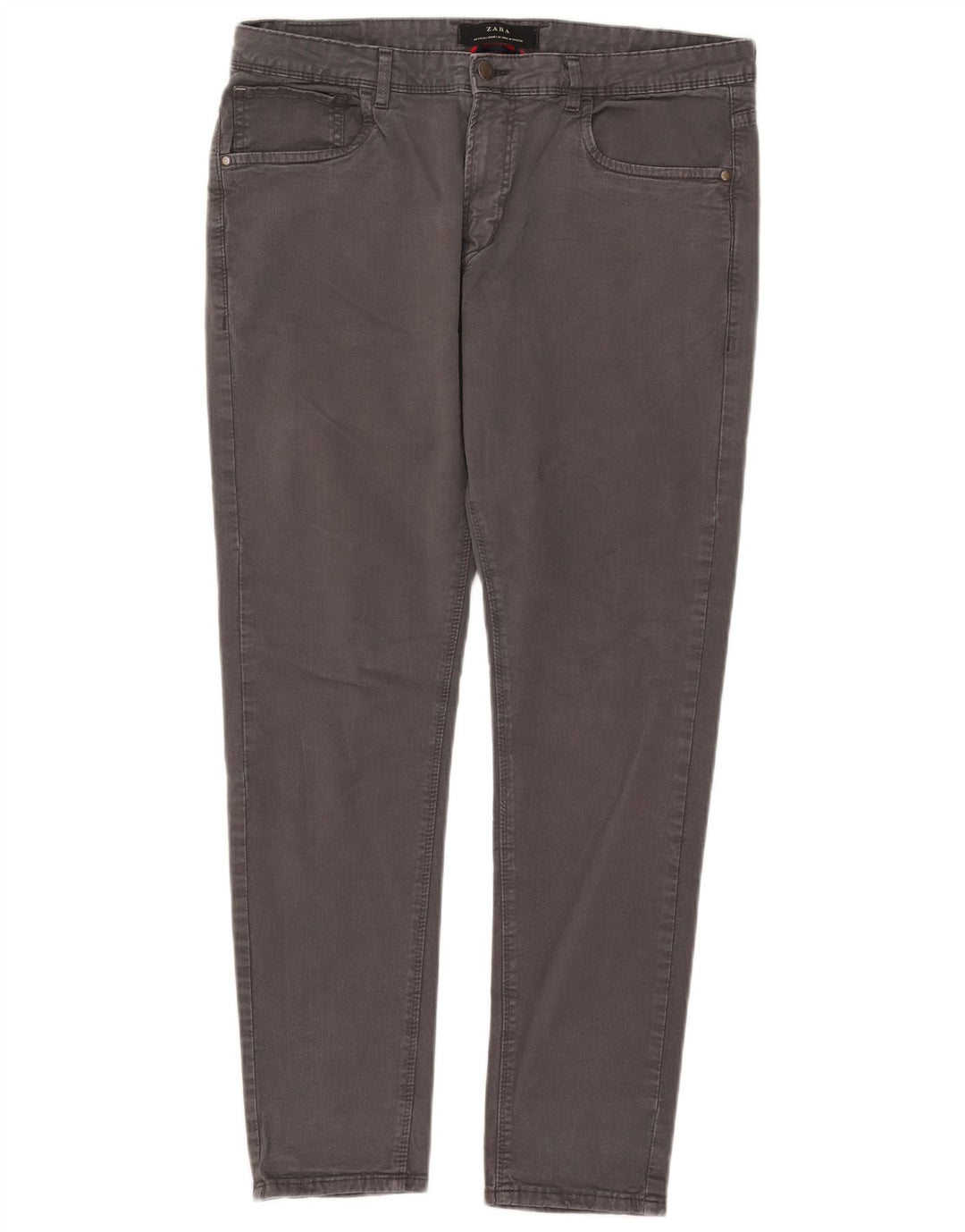 Zara Mens Slim Jeans EU 44 Large W34 L29 Grey Cotton