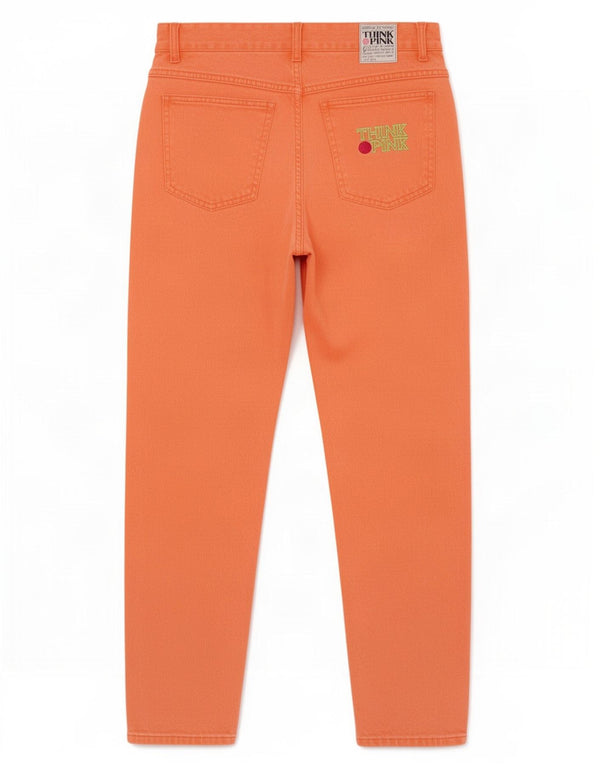 Think Pink Женские повседневные брюки с высокой талией IT 44 Medium W28 L28 Оранжевые
