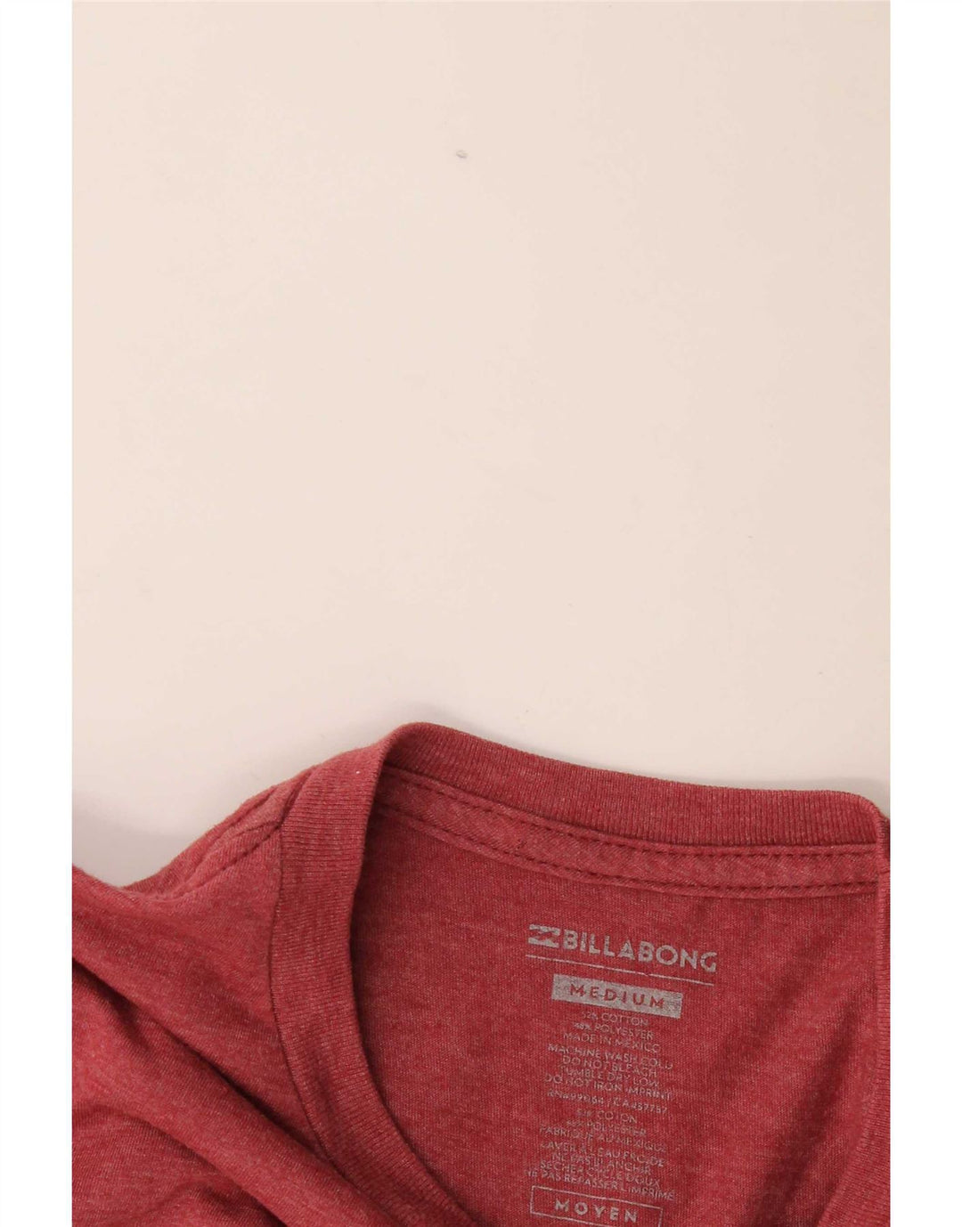 Billabong Mens Graphic T-Shirt Top Medium Burgundy Cotton