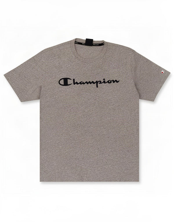 T-shirt grafica da uomo Champion Top grande grigio chiazzato