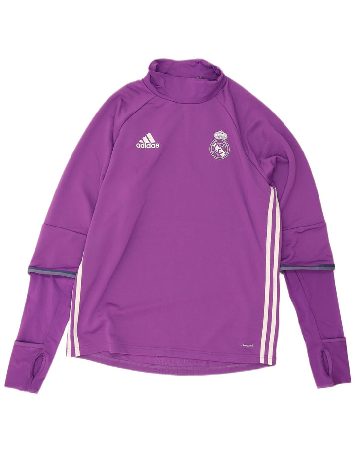 Adidas Mens Climacool Running Top Long Sleeve Large Purple Polyester