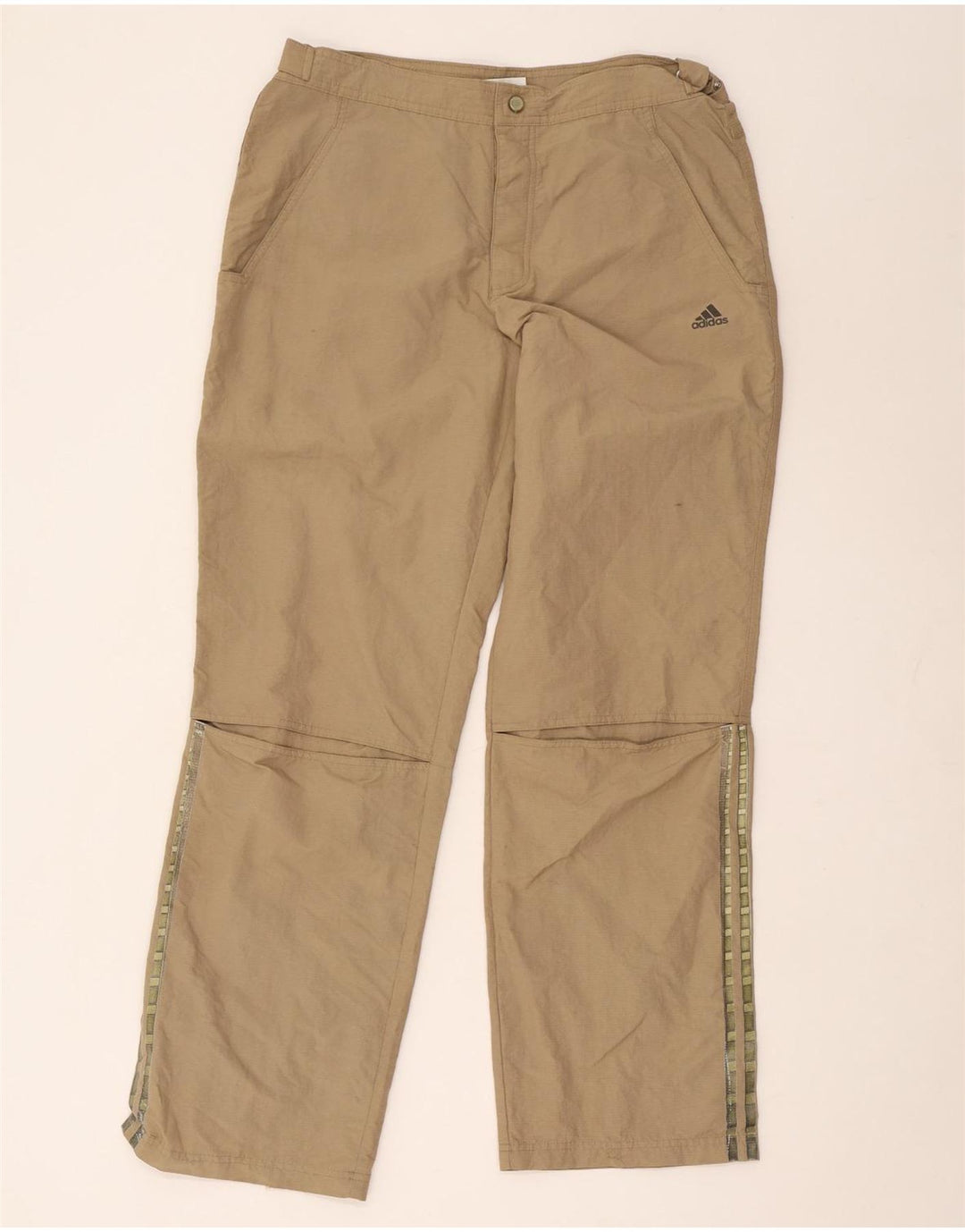 Adidas Mens Straight Chino Trousers Medium W32 L29 Beige Polyamide