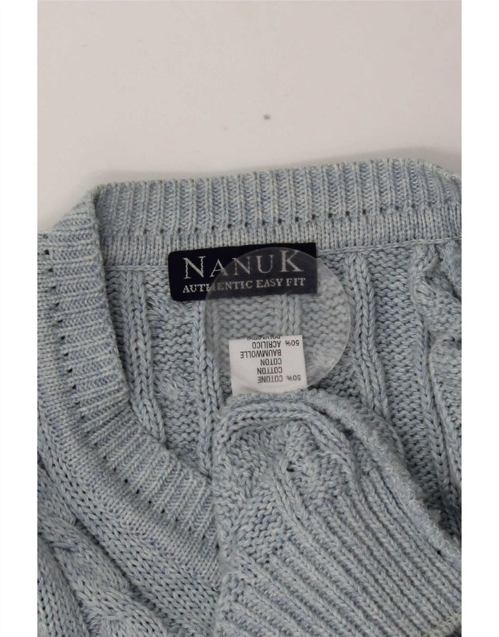 Nanuk Pull Col V Homme Bleu Moyen Coton