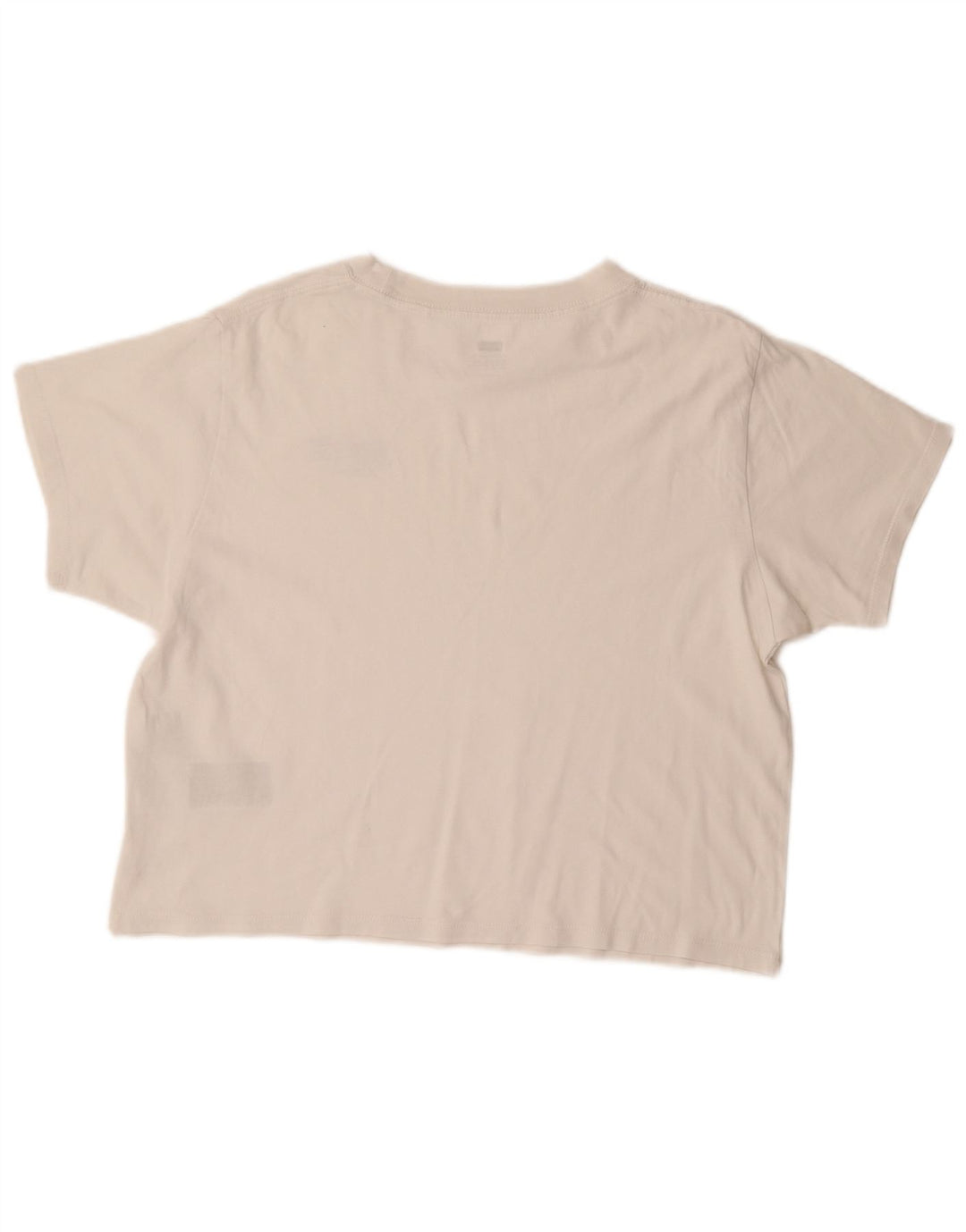 LEVI'S Womens Crop Oversized T-Shirt Top UK 10 Small White Cotton