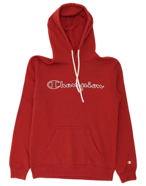 Champion Mens Graphic Hoodie Jumper Small Red
