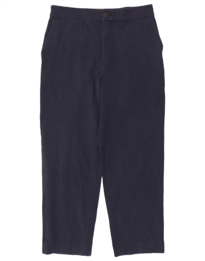 Massimo Dutti Dame Cropped Trousers EU 40 Medium W30 L26 Navy Blue