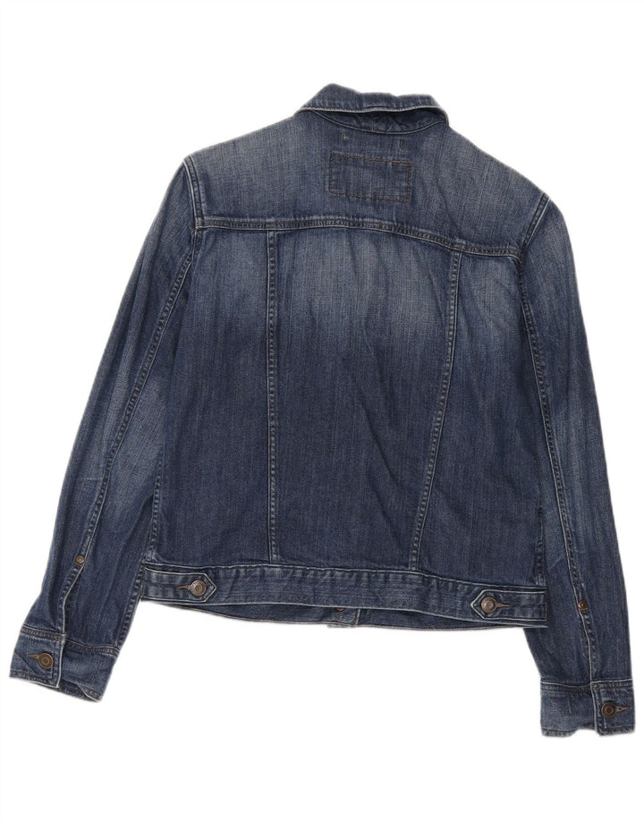 Eddie Bauer Womens Denim Jacket UK 14 Medium Blue Cotton
