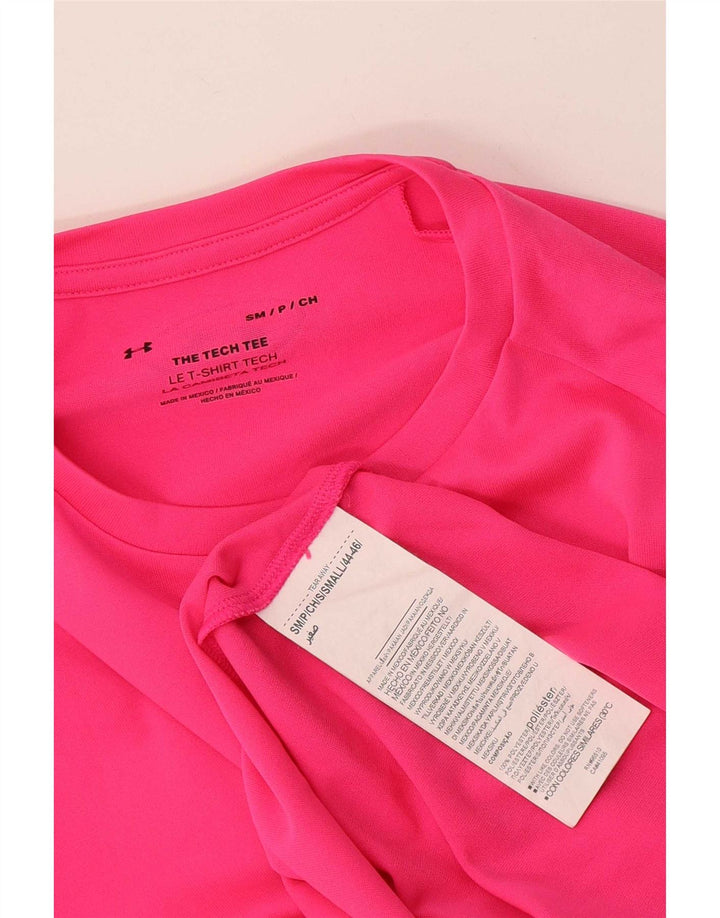 Camiseta Under Armour Hombre Top Small Rosa Poliéster