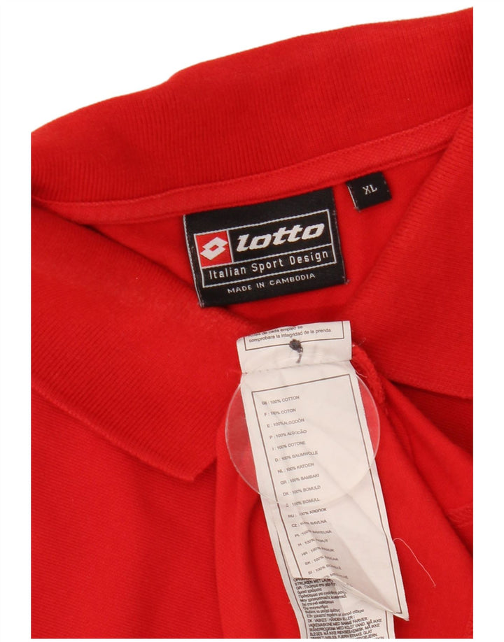 Lotto Herre Polo Shirt XL Rød Bomuld