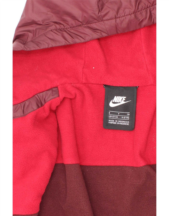 Nike Chaqueta cortavientos con capucha para niños 8-9 años Small Borgoña Poliéster
