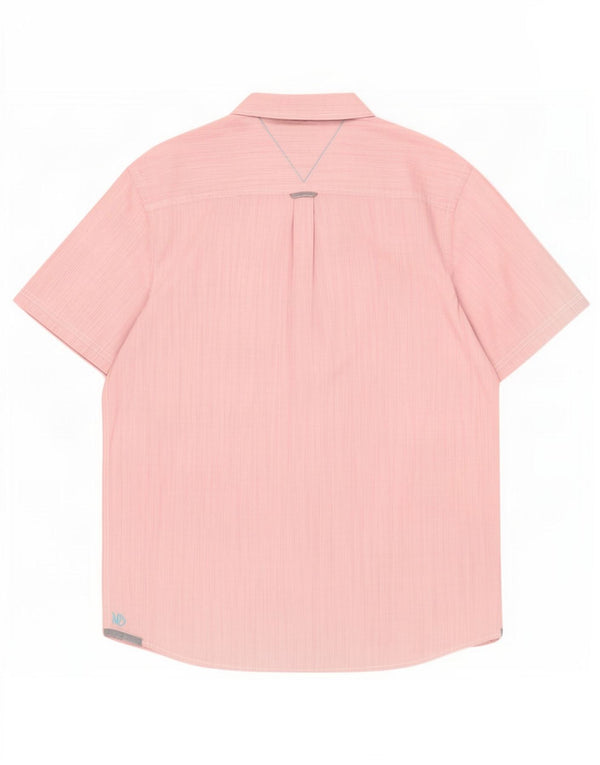 White Stuff Mens Short Sleeve Classic Fit Shirt XL Pink Striped Cotton