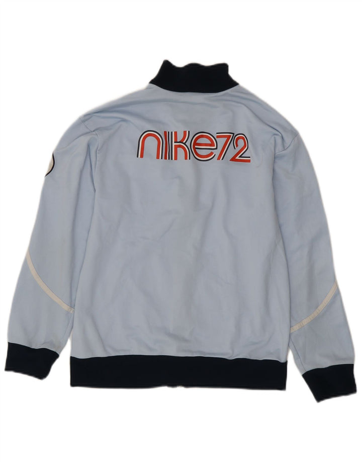 Nike Girls Graphic Tracksuit Top Jacket 10-11 Years Medium Blue Colourblock