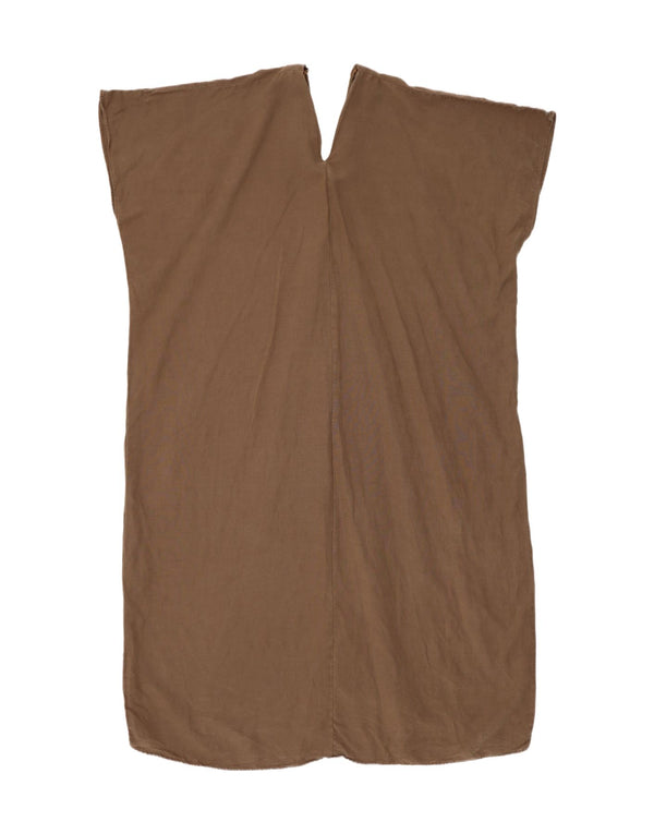 Zara Vestido Túnica Largo para Mujer UK 46 Large Lyocell Marrón