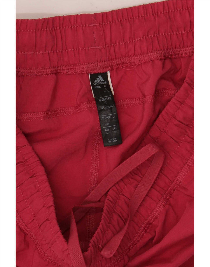 Adidas Womens Sport Shorts UK 10 Small Pink Polyester