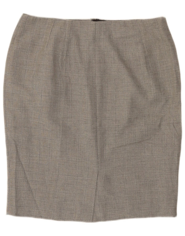 Marks & Spencer Womens Pencil Skirt UK 16 Large W36 Grey Polyester