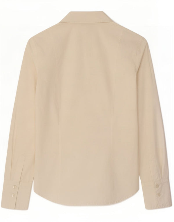 Benetton Damen-Pullover-Hemd, Gr. 10, Größe S, Weiß
