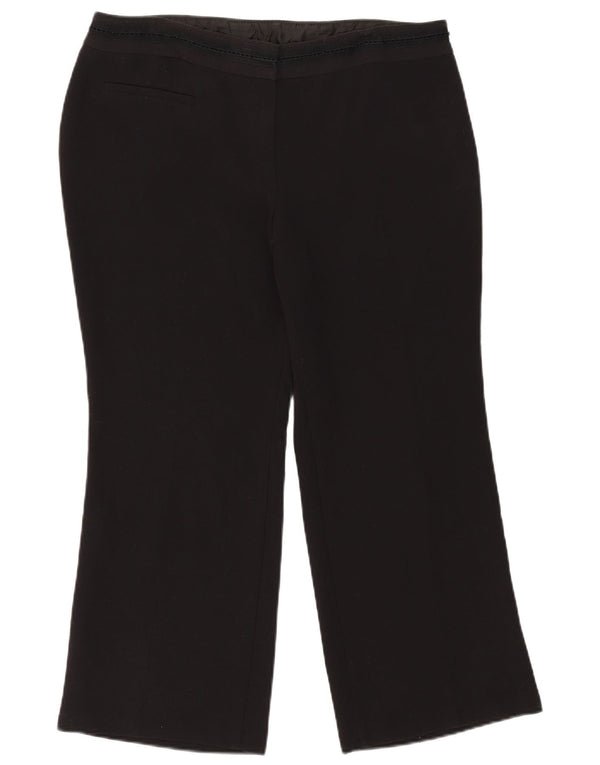Marks & Spencer Damen Bootcut-Hose mit kurzem Schnitt, UK 18, XL, W36, L26, Schwarz