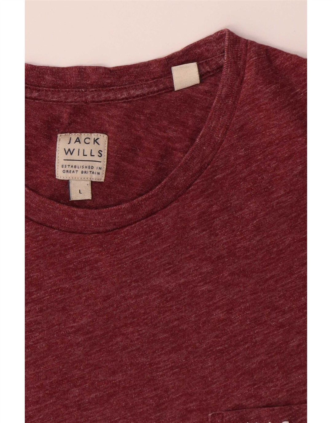 Jack Wills T-Shirt Homme Haut Large Bordeaux Moucheté Polyester