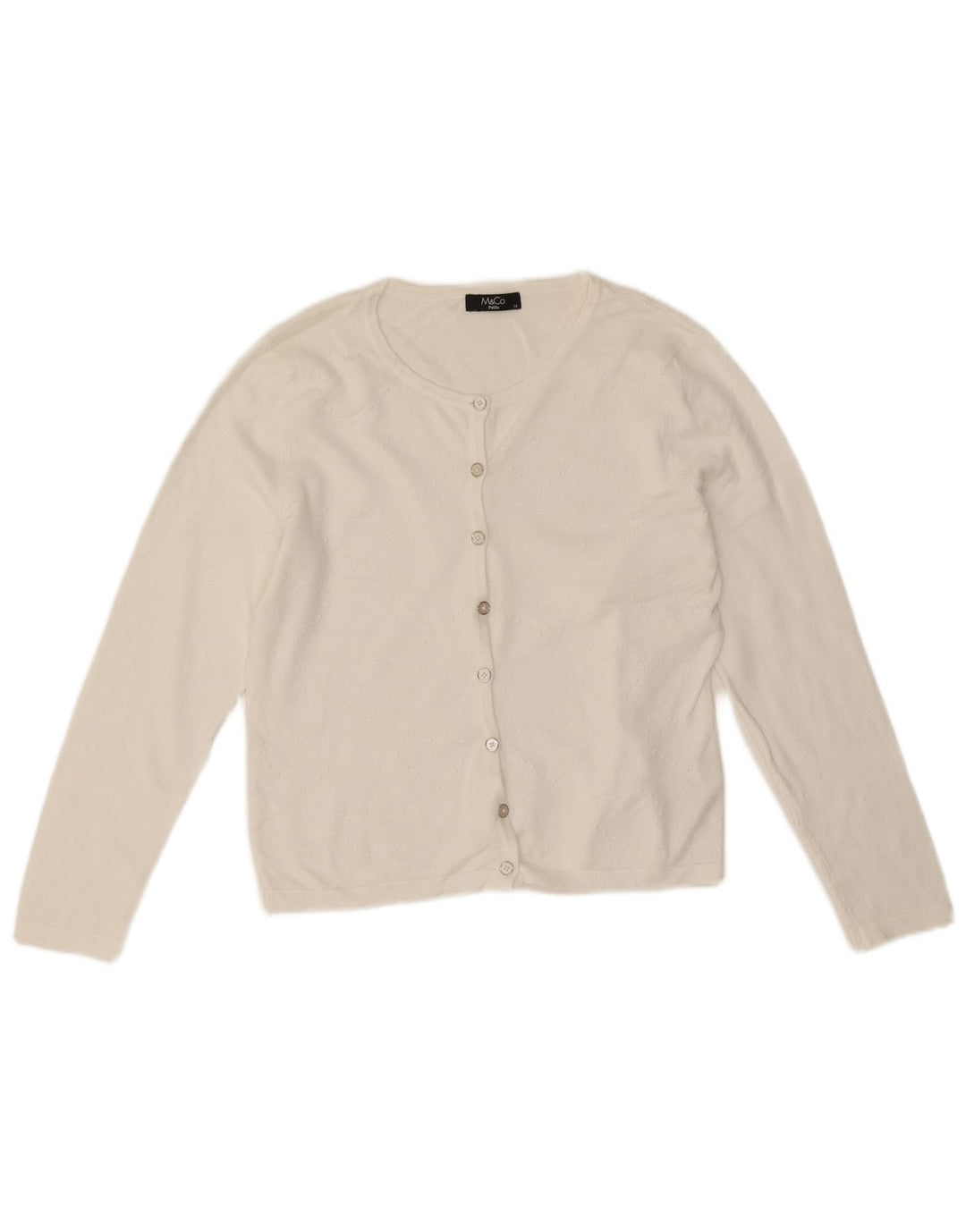 M&Co Womens Petite Bolero Jumper UK 14 Medium White Viscose