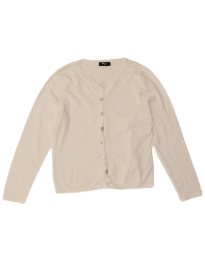 M&Co Womens Petite Bolero Jumper UK 14 Medium White Viscose