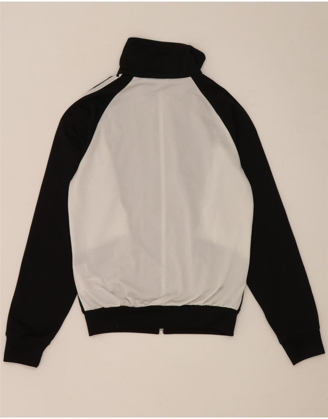 Giacca da tuta da donna Adidas UK 10 Small Nero Colourblock Poliestere