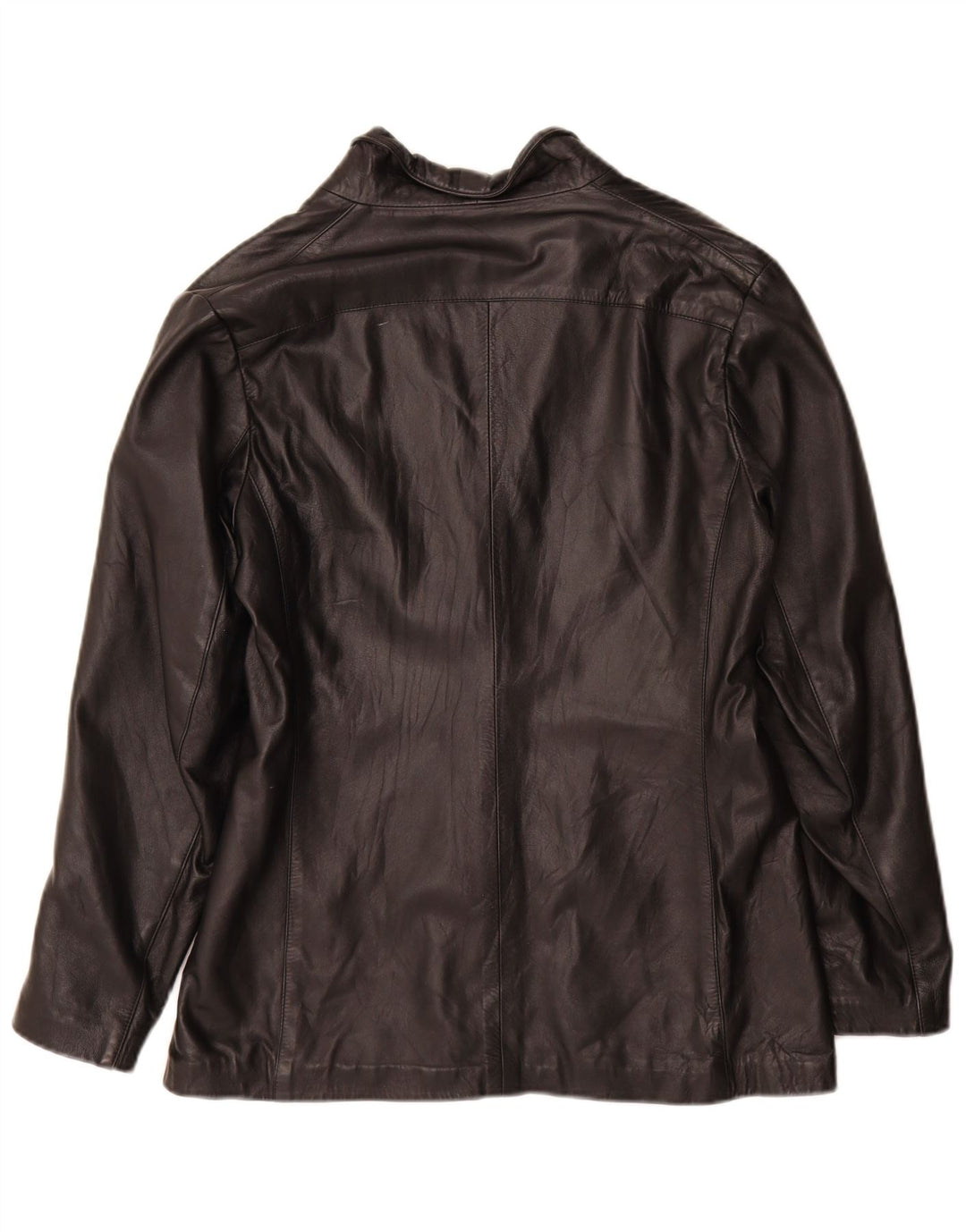 Винтажная женская кожаная куртка IT 48 XL Черная