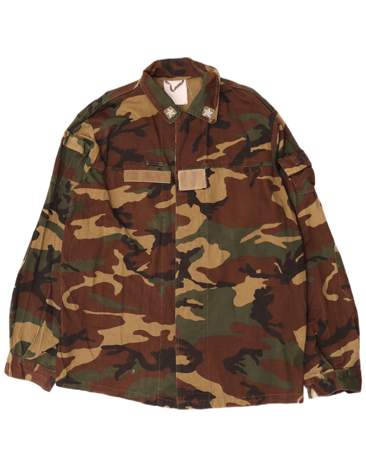 Vintage Mens Military Jacket UK 42 XL Multicoloured Camouflage