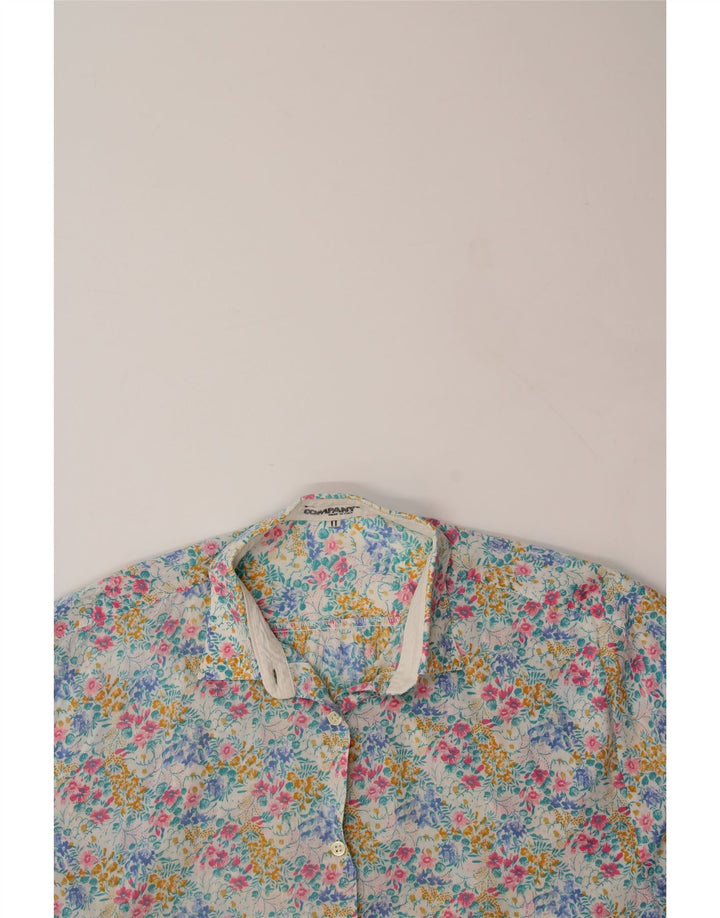 VINTAGE Womens Shirt UK 14 Large Multicoloured Floral Vintage Vintage and Second-Hand Vintage from Messina Hembry 