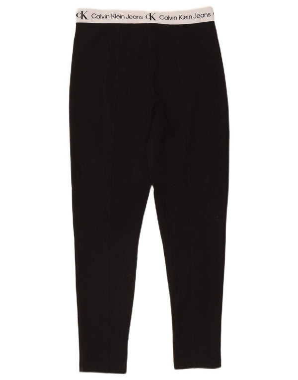 Calvin Klein Womens Graphic Leggings UK 10 Small Black Colourblock