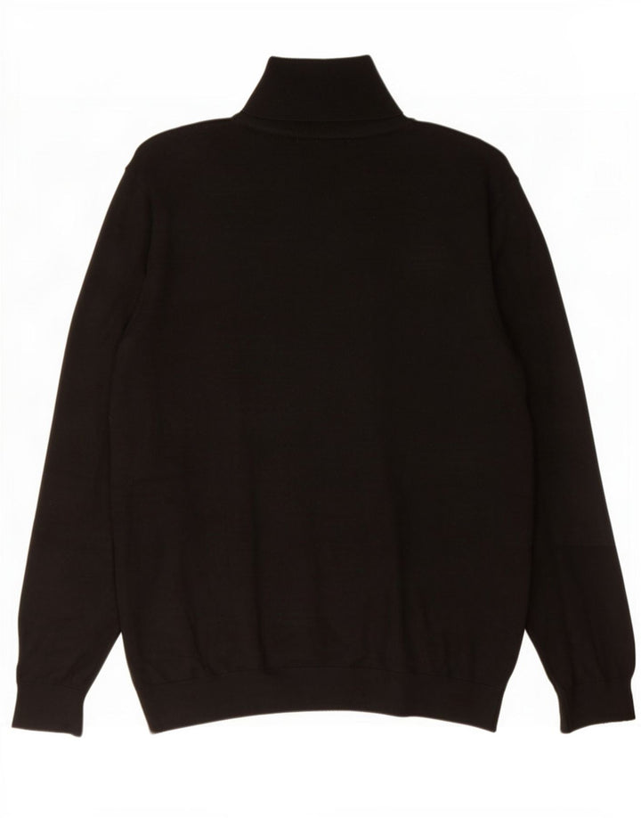 Maglione Zara da uomo con collo alto e maglione grande in viscosa nera