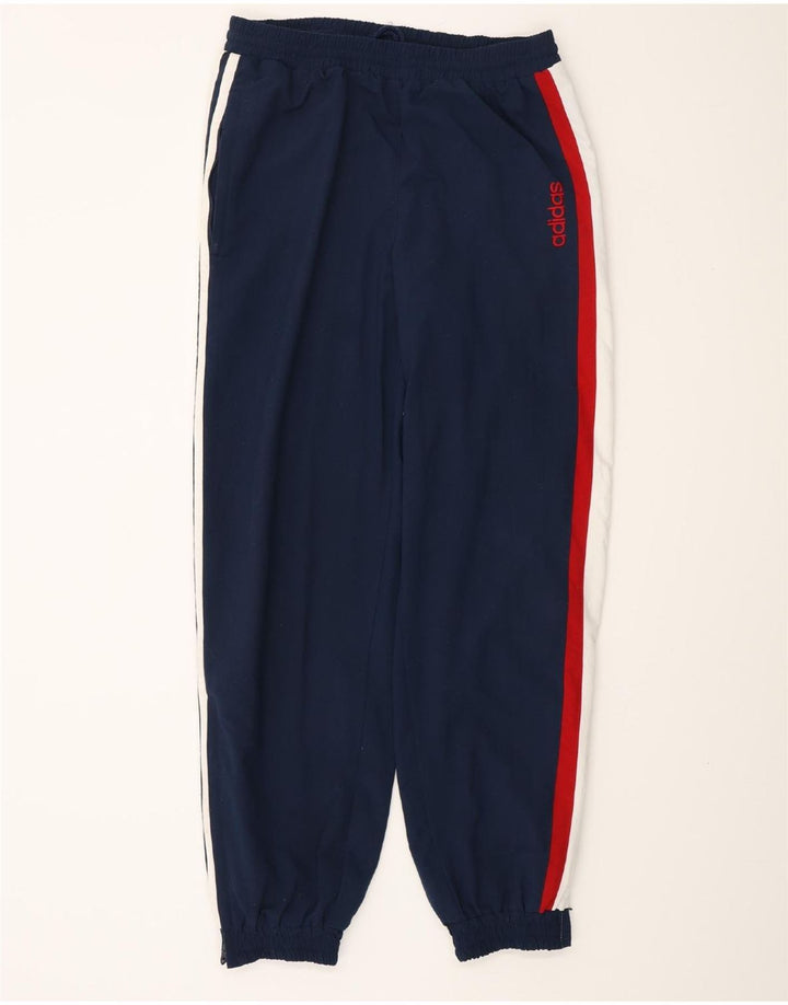 ADIDAS Mens Tracksuit Trousers Joggers Medium  Navy Blue Colourblock