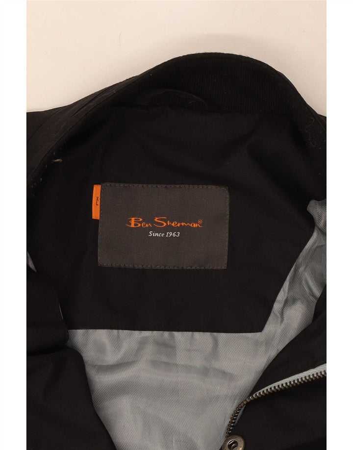 Ben Sherman Mens Bomber Jacket UK 42 XL Black
