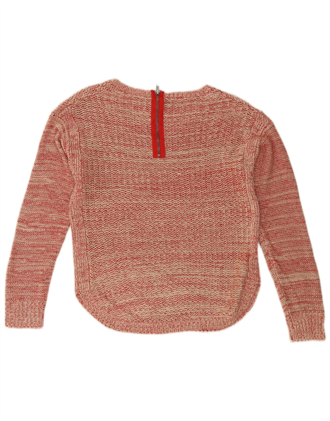 Marks & Spencer Womens V-Neck Jumper Sweater UK 10 Small Red Flecked