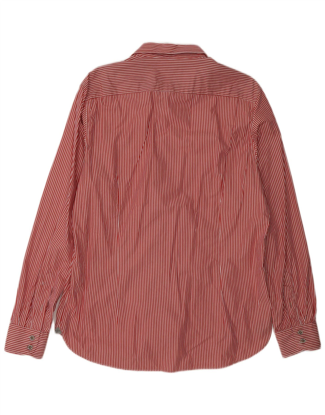 TED BAKER Mens Shirt Size 5 XL Red Pinstripe Cotton