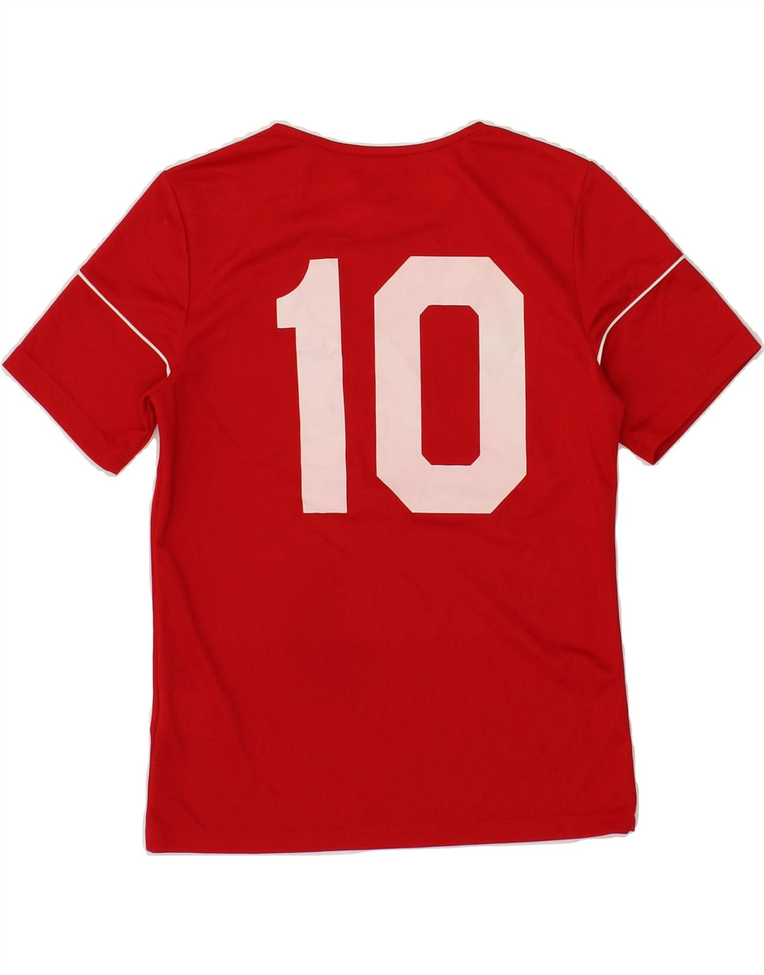 ADIDAS Boys Climalite Graphic T-Shirt Top 11-12 Years Red Polyester Vintage Adidas and Second-Hand Adidas from Messina Hembry 