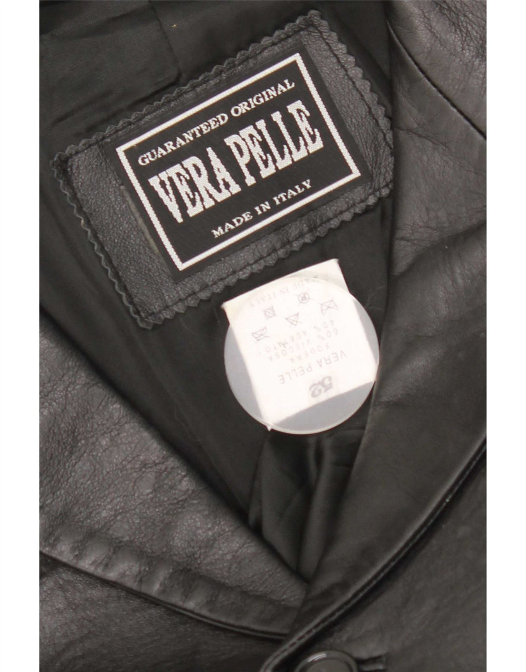 Vintage muška kožna jakna IT 52 XL crna